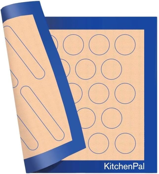 2-Sided Silicone Baking Mat for Macaron, Éclair & Cookie – Reusable Pastry Sheet