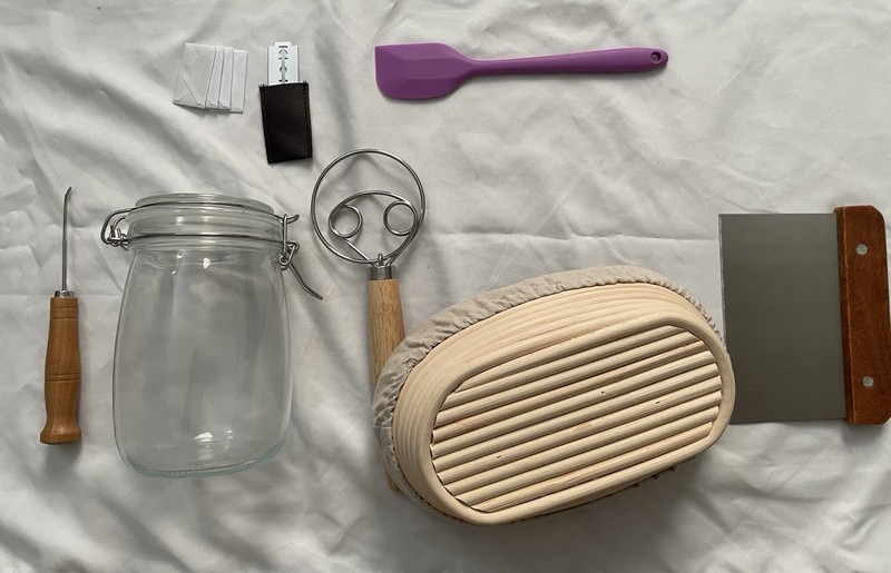 12-Pieces Sourdough Starter Kit, 9.5 Inch Oval Cane Basket And Other Accessories gallery