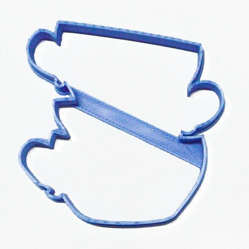 STACKED TEA CUPS TEACUPS OUTLINE WHIMSICAL THEME PARTY COOKIE CUTTER USA PR3232