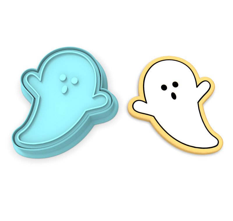 Ghost Cookie Cutter & Stamp |Halloween Munster Zombie Ghosts Ghoul Scary Costume