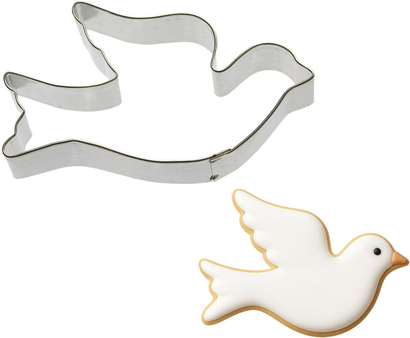 Dove Cookie Cutter 4.25 Inch –Tin Plated Steel Cookie Cutters – Dove Cookie Mold gallery