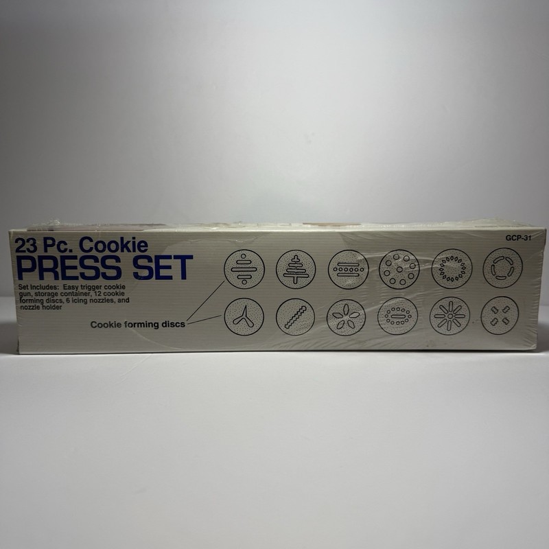 Progressive International Cookie Press Set 23 Pc White Plastic Metal GCP-31 gallery
