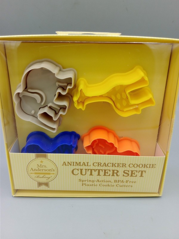Mrs. Anderson's Baking Animal Cracker Cookie Cutter Set Spring Action New