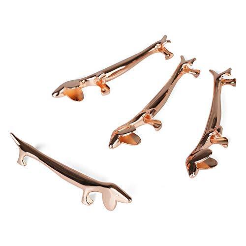 Pack of 5 Zinc Alloy Chopsticks Spoon Forks Knives Tableware Rest SetRose Gol... gallery