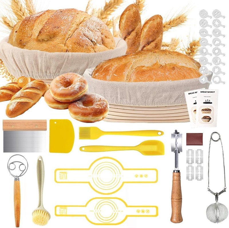 Sourdough Starter Kit for Beginners, Bread Baking Supplies & Bread