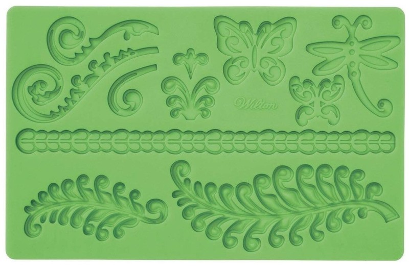 Wilton Ferns Fondant and Gum Paste Silicone Mold, Cake Decorating