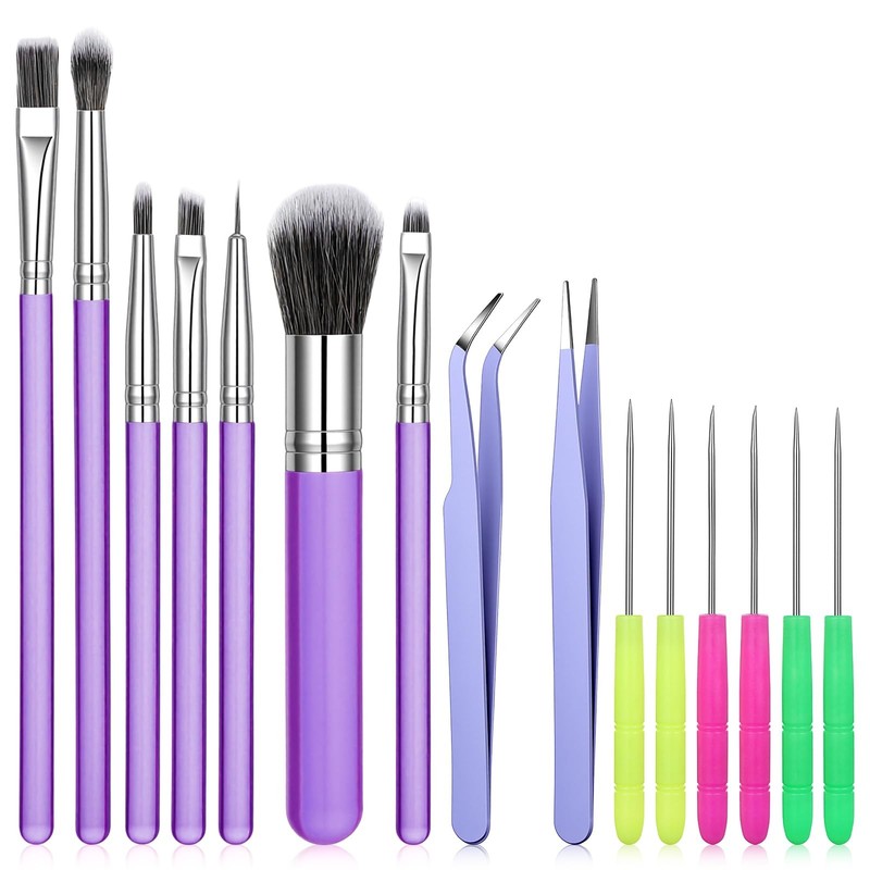 16 PCS Fondant Tools Cake Decorating Brushes Tool Set, Food Paint Brush Inclu…
