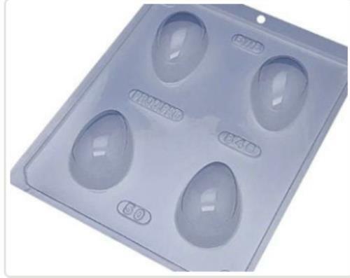 Plain Small Easter Egg Mold (Coco Bomb Size) – 3 Part Chocolate Mold 50g