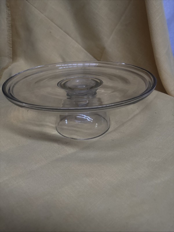 transparent glass pedestal cake stand for dessert display