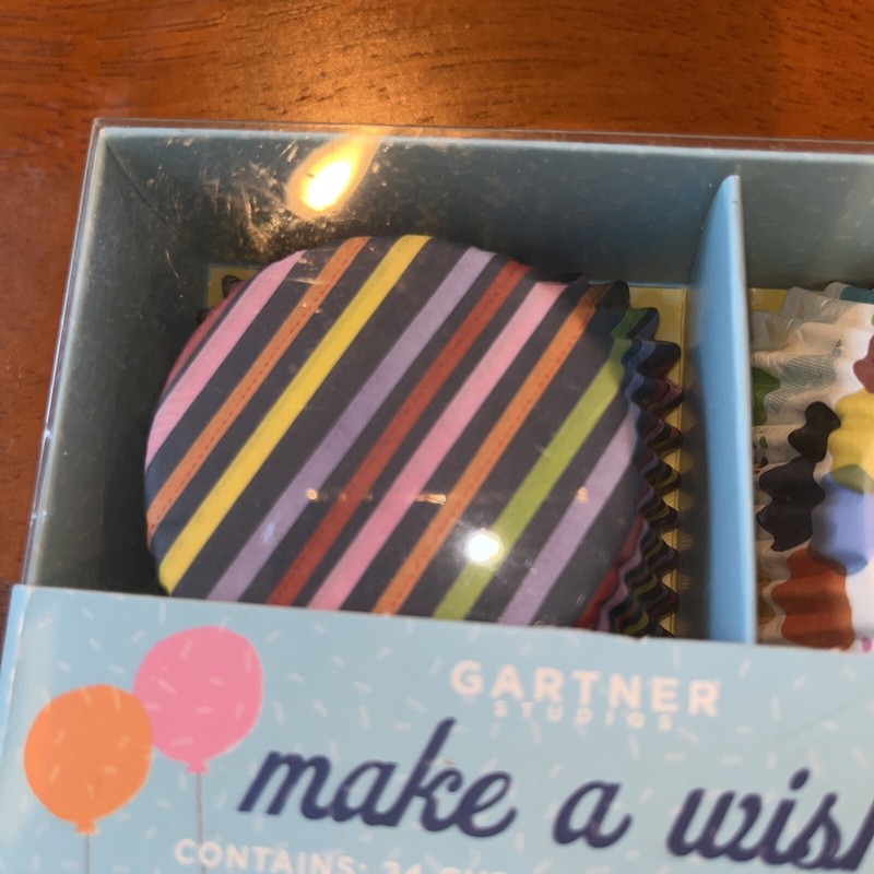 gartner Studios make a wish cupcake liners/ picks 24 each NEW gallery