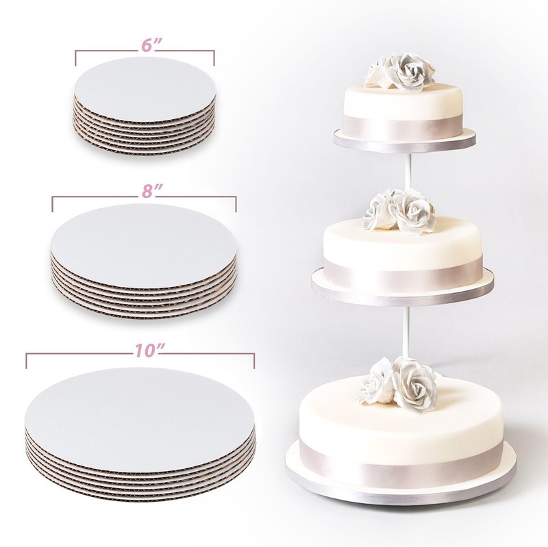 StarMar Set of 18 - Cake Board Rounds, Circle Cardboard Base, 6, 8 and 10-Inc... gallery
