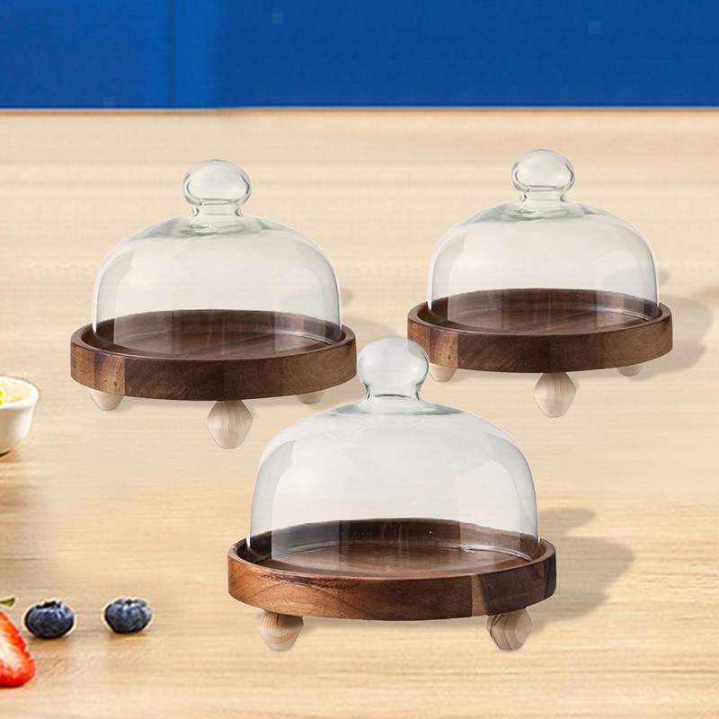 Cake Stand with Dome Cookie Platter Display Portable with Transparent Cover