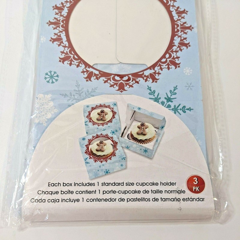 2 Packages of 3, Sweet Bake, Cupcake Boxes, Pastry, Tart, Treat Holder, Box Kits gallery