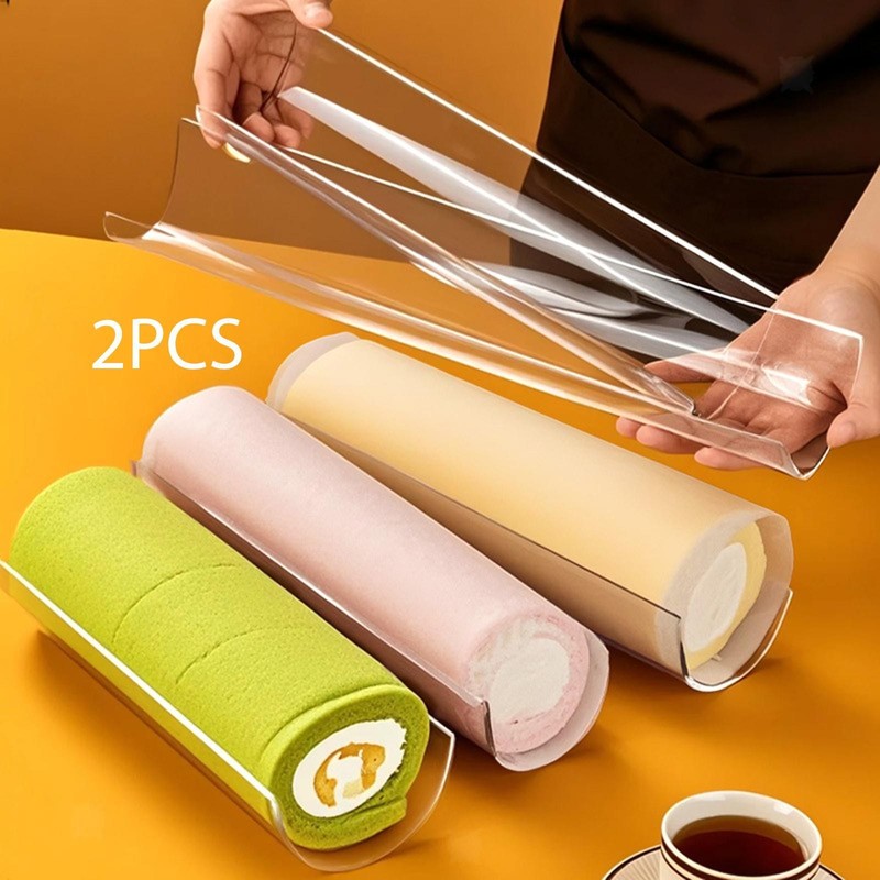 2x Swiss Roll Cake Shaper Baking Tool Transparent Acrylic Pastry Fixator Cake gallery