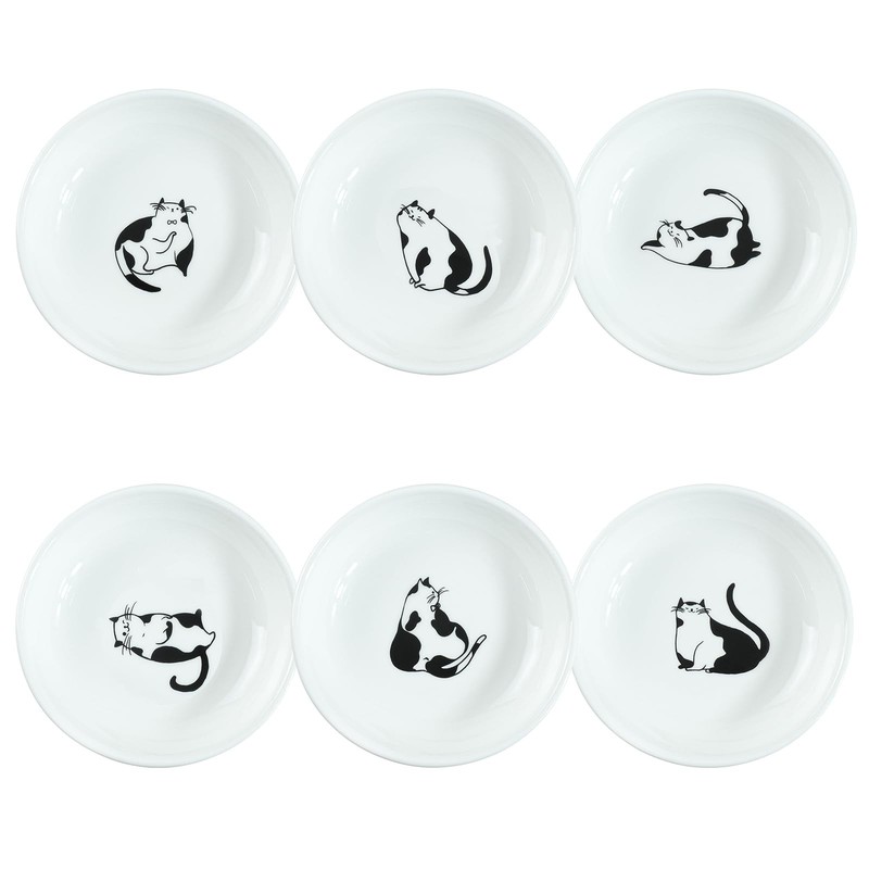 SOCOSY Super Cute Gentleman Cat Ceramic Sauce Small, Cat-Gentleman