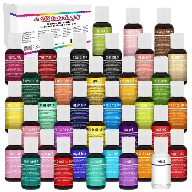 36 Color Liqua-Gel Food Coloring Set for Baking & Cake Decorating - 0.75 fl oz B gallery