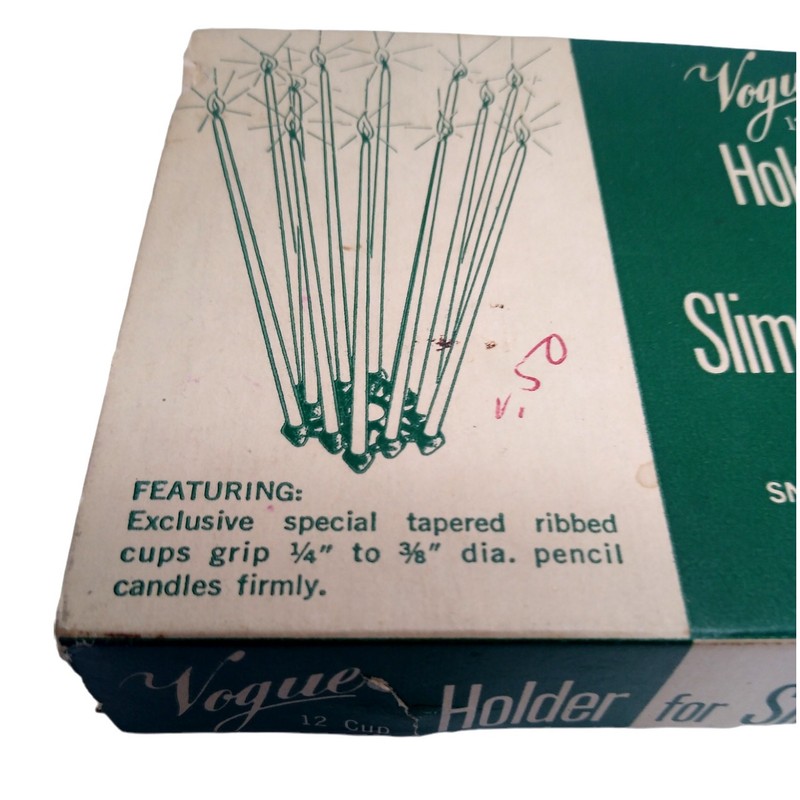 Vtg Vogue Snow Flake Design 12 Cup Cake Topper Candle Holder gallery