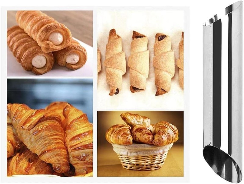 10 Pack Cream Horn Molds for Baking +10 Pack Cannoli Tubes Stainless Steel, 5... gallery