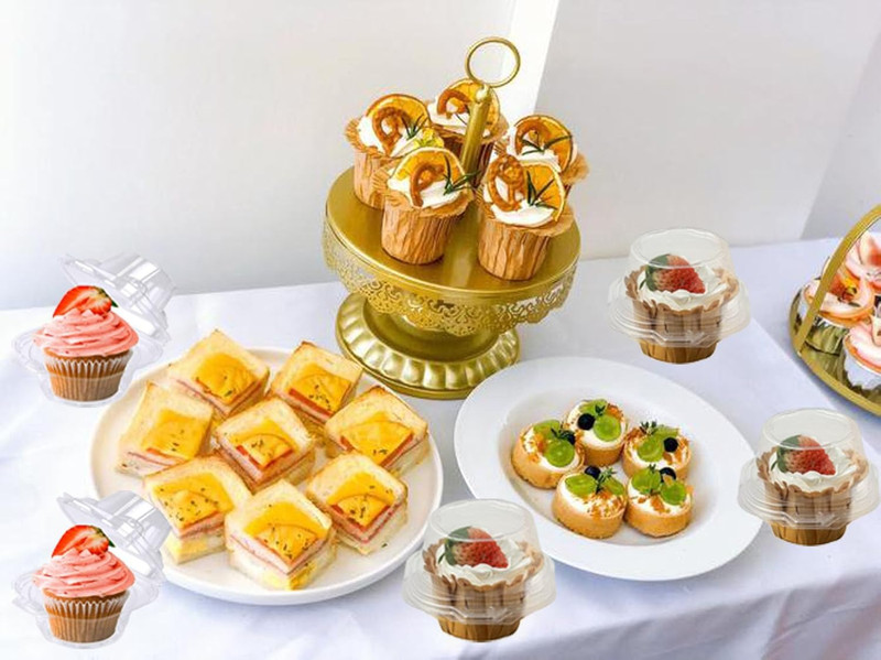 50 Pack Individual Cupcake Containers Plastic Cupcake Boxes Disposable Cupcake H gallery