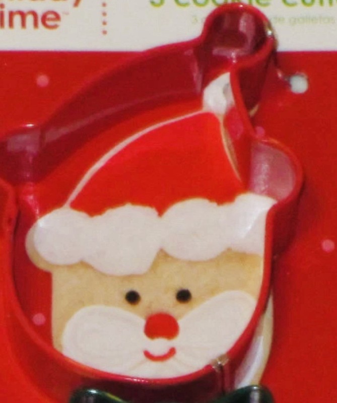 Christmas Cookie Cutter Set 3 Metal Santa Claus Star Holiday Wrapped Gift gallery