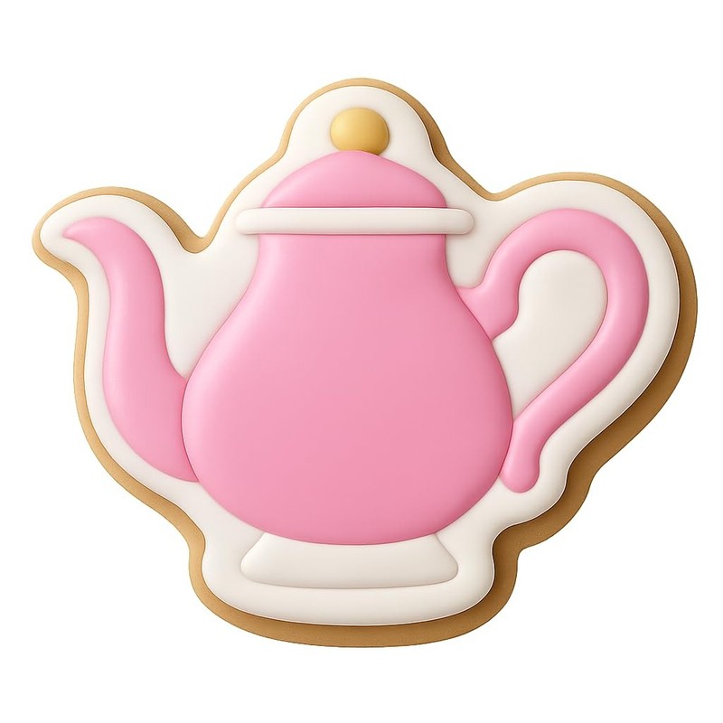 Antique Teapot Cookie Cutter & Stamp, Fondant & Clay - 4x3.5 gallery