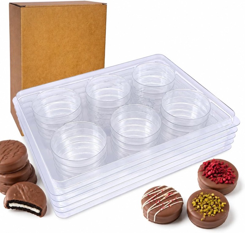 5Pcs Food-Grade Plastic Chocolate Covered Mold, Compatible with Oreo Cookies,