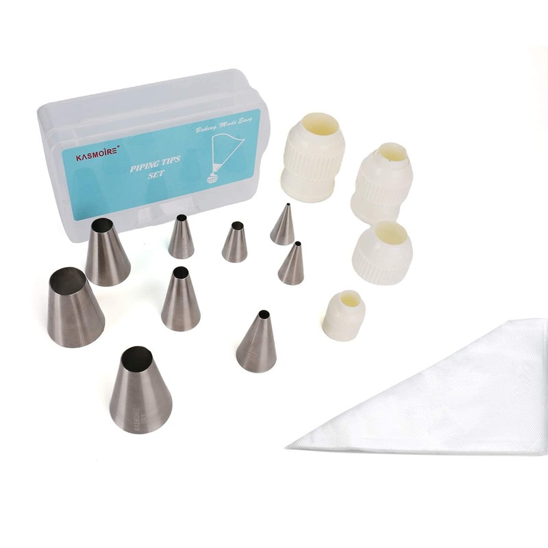 Round Piping Tip Macaron Cake Cookie Decorating Plain Tube Set Kit Tool 9 PCS gallery