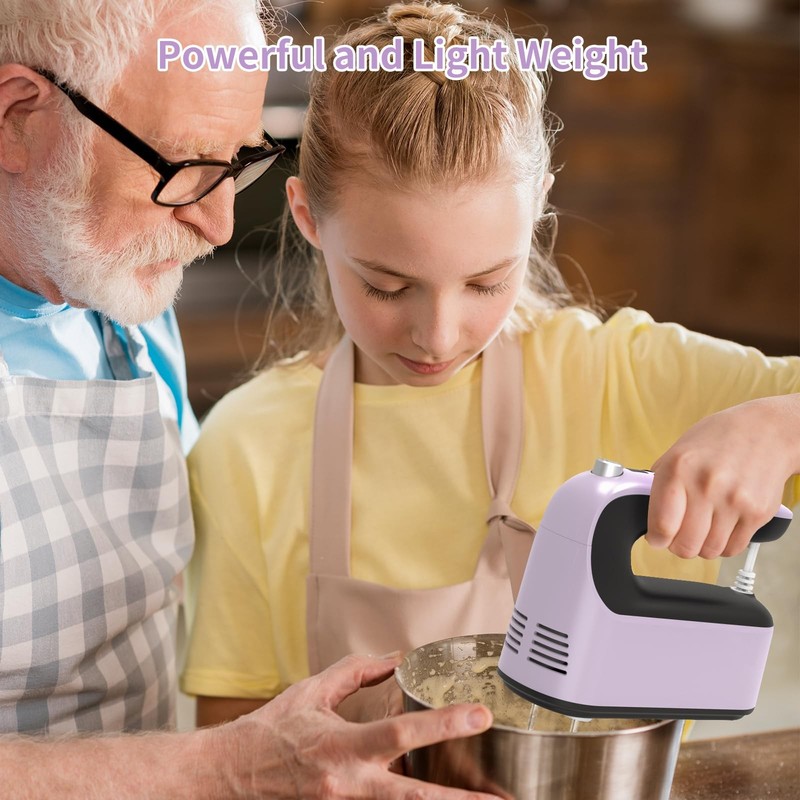 9-Speed Digital Hand Mixer Electric, 400W Powerful DC Motor, Hand Mixer Elect... gallery