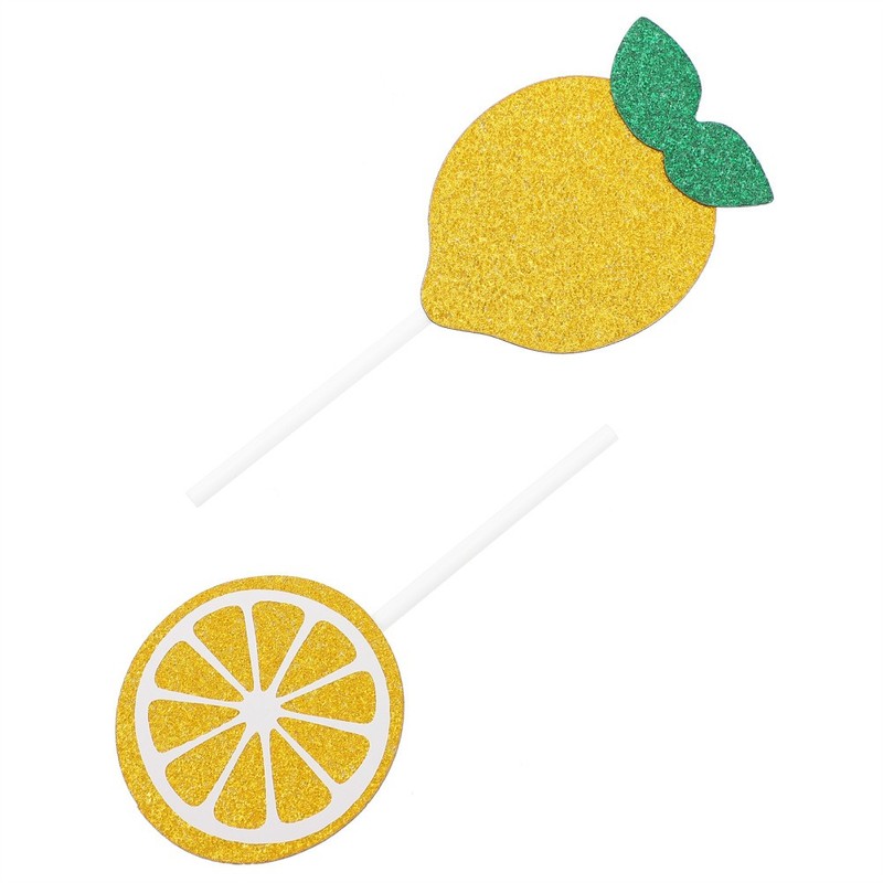 24pcs Cupcake Topper Yellow Birthday Party Decorations gallery