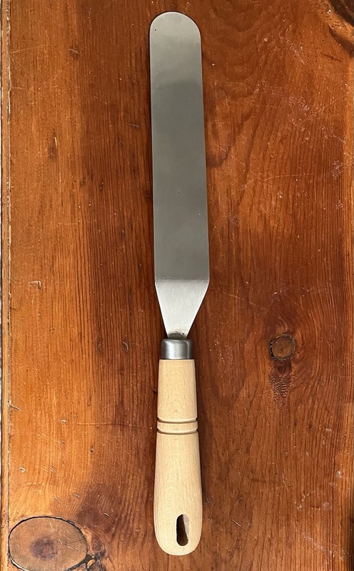 Cake Boss Beechwood 8'' Offset Icing Spatula Knife Spreader Stainless Steel gallery