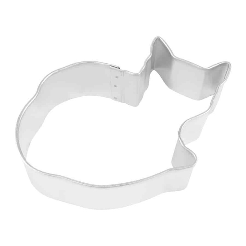 3" Curled Cat Kitten Kitty Animal Cookie Cutter Tin Steel Rescue Fundraiser gallery