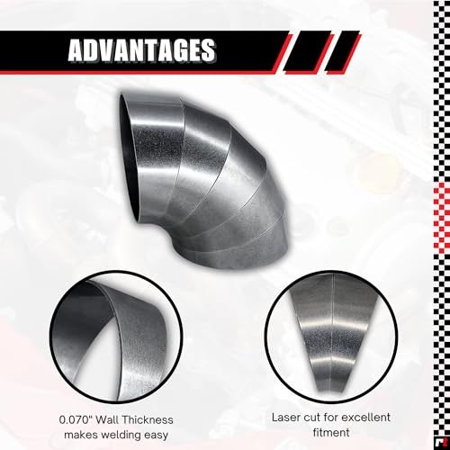 90 degree 5" 304 Stainless Steel Tight Radius Pie Cuts (Not Welded) - Laser gallery