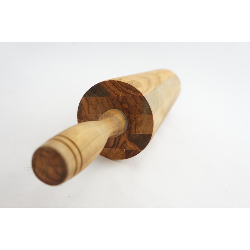The Pioneer Woman Rolling Pin Olive Wood Brown Natural Wooden Grain EUC gallery