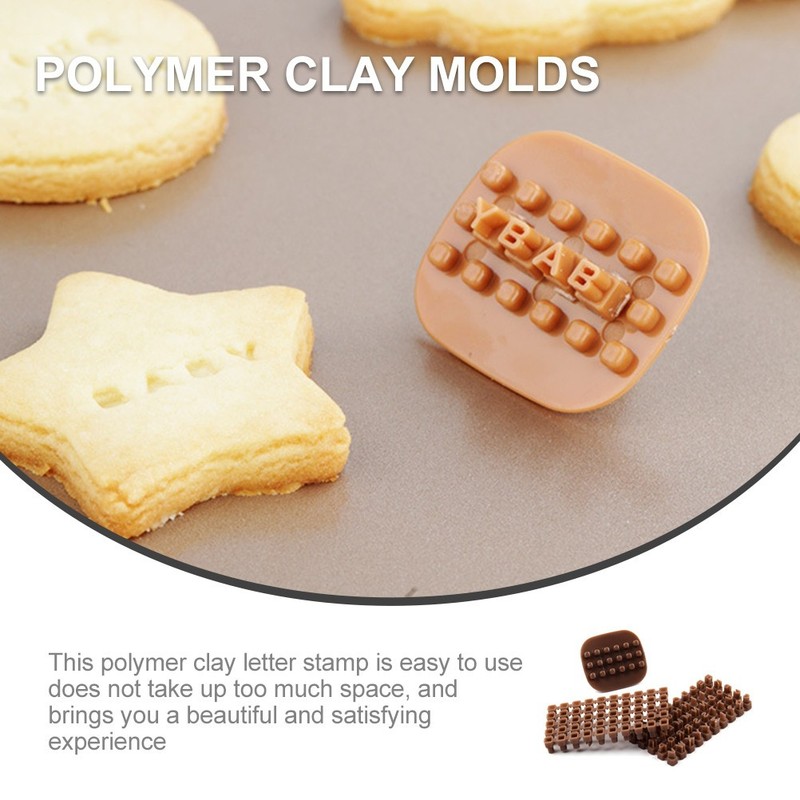 3 Pcs Mini Letter Stamps Alphabet Seal Mold Clay for Pottery Crafting gallery