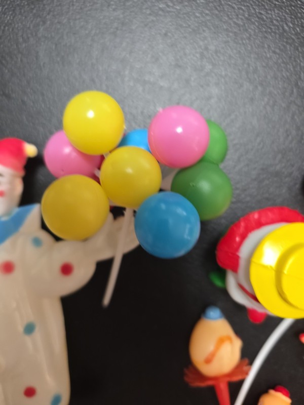 Vintage Circus Clown Plastic Cake & Cupcake Toppers By Wilton gallery