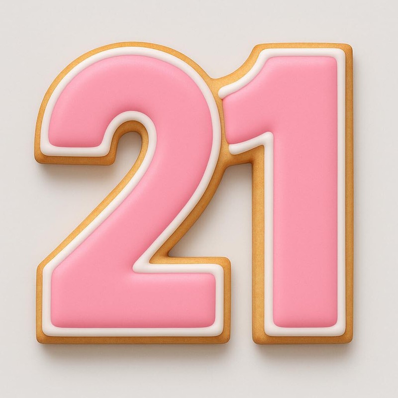 Number 21 Cookie Cutter - 3.3x3.2 Inches, Birthday Celebration (Random Color) gallery