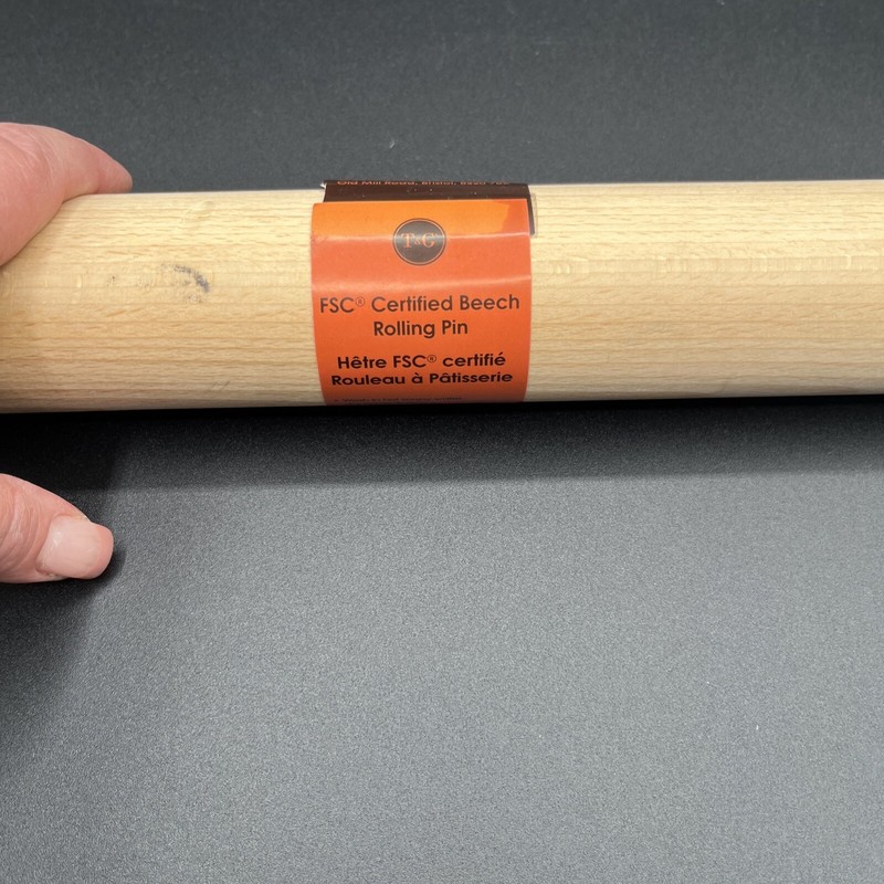 French Rolling Pin For Baking Pasta Pizza Bread Natural Beech Wood Dough Roller gallery