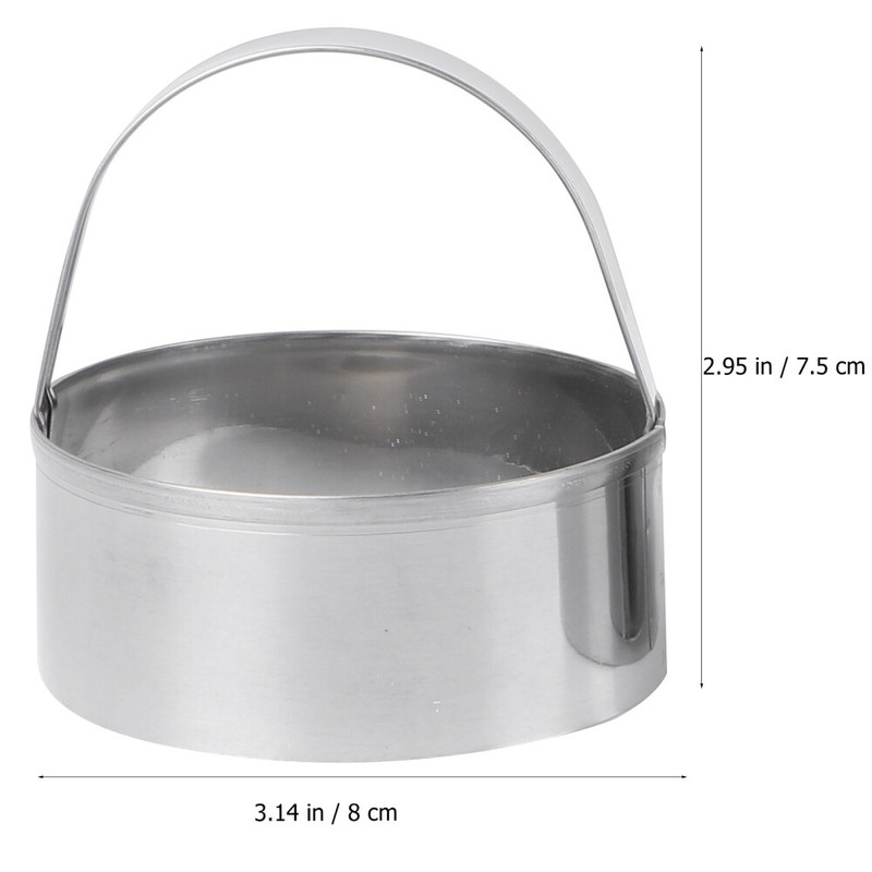 3 Pcs Biscuit Cutter Stainless Steel Cookie Round 3-piece Set (flat Model) Baby gallery