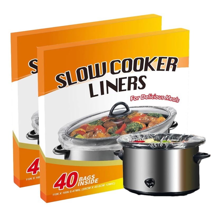FASOZUKA Slow Cooker Liners 80×Cooking Bags Small Size Disposable Pot Liner