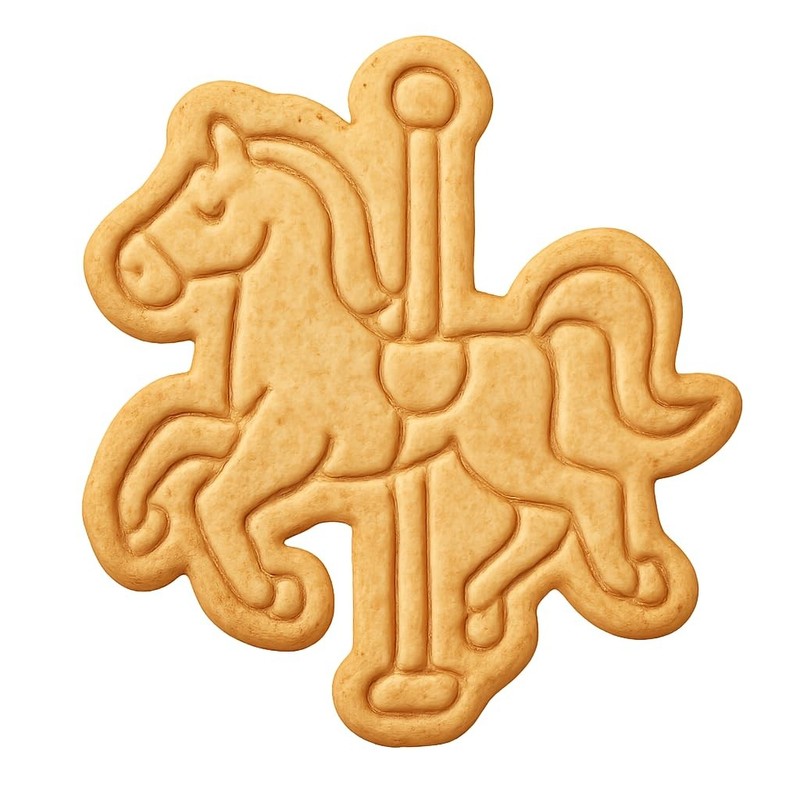 Dancing Carousel Horse Cookie Cutter & Stamp, Fondant & Clay – 4×3.5