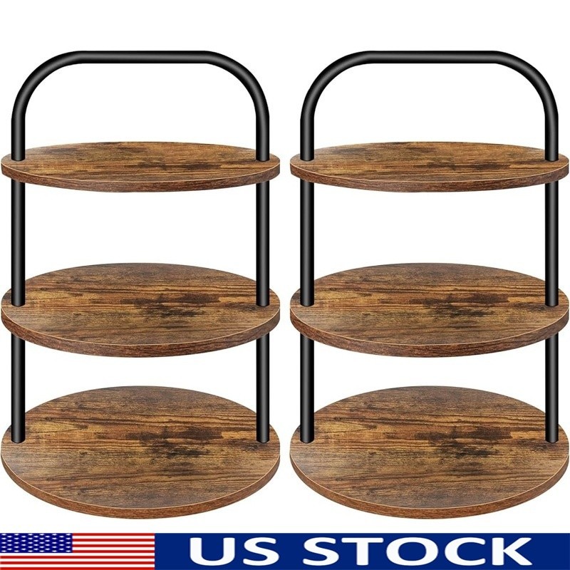 Rustic Tiered Dessert Stand Set Non-Stick Display Weddings Parties Events New