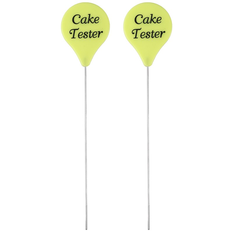 For cake tester, 2 packs yellow stainless steel skewers with handles