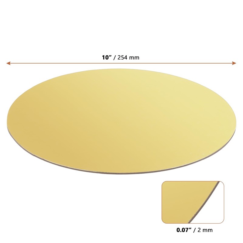 40 Pack Gold Cake Boards, 10 Inch Round Cardboard Circle Base for Baking Wedd... gallery