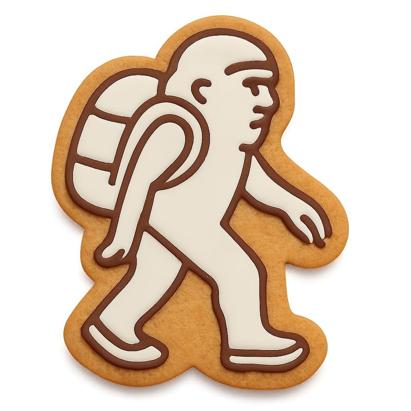 Big Foot with Backpack Cookie Cutter & Stamp, Fondant & Clay - 4x3.3 gallery