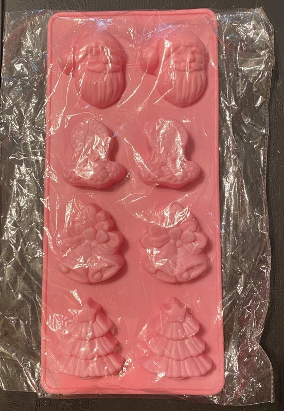 Brand New Christmas Chocolate Mold Silicon Mold Santa Candle Bells Tree 2.5 In gallery