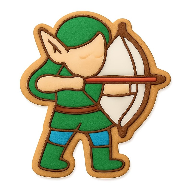 Elf Archer Cookie Cutter & Stamp, Fondant & Clay - 4x3.3 gallery