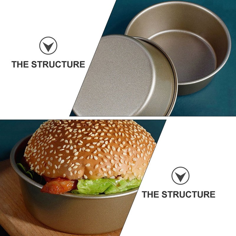 2PCS Burger Mold Non-stick Round Cheese Cupcake Household Baking Tool gallery