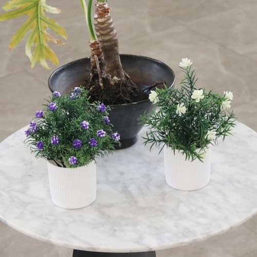 Artificial Hanging Plants Pack Fake Potted Plants for Wall Home Room Office 4 gallery