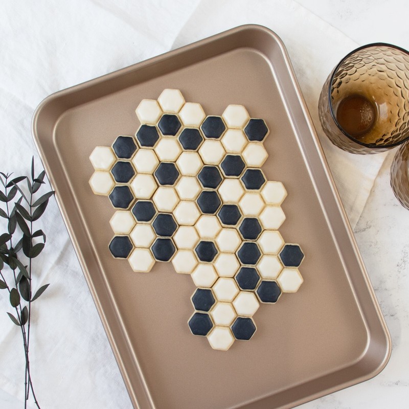 Honeycomb Cookie Cutter - hexagon pattern honey bumble bee housewarming spring gallery