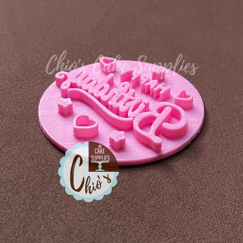Happy Birthday Fondant Embosser Stamps. 2.5 in diamter gallery